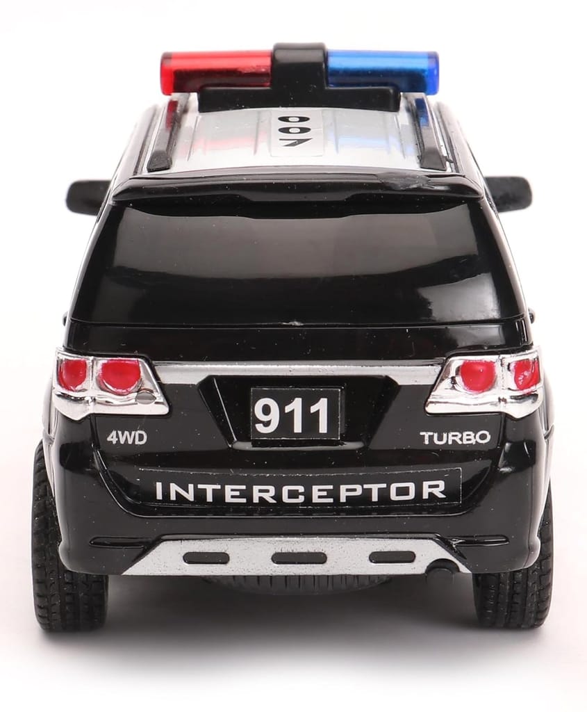 Toys Plastic Police Interceptor Fortune Pull Back Car, Number Of Pieces: 1, Black, Kid