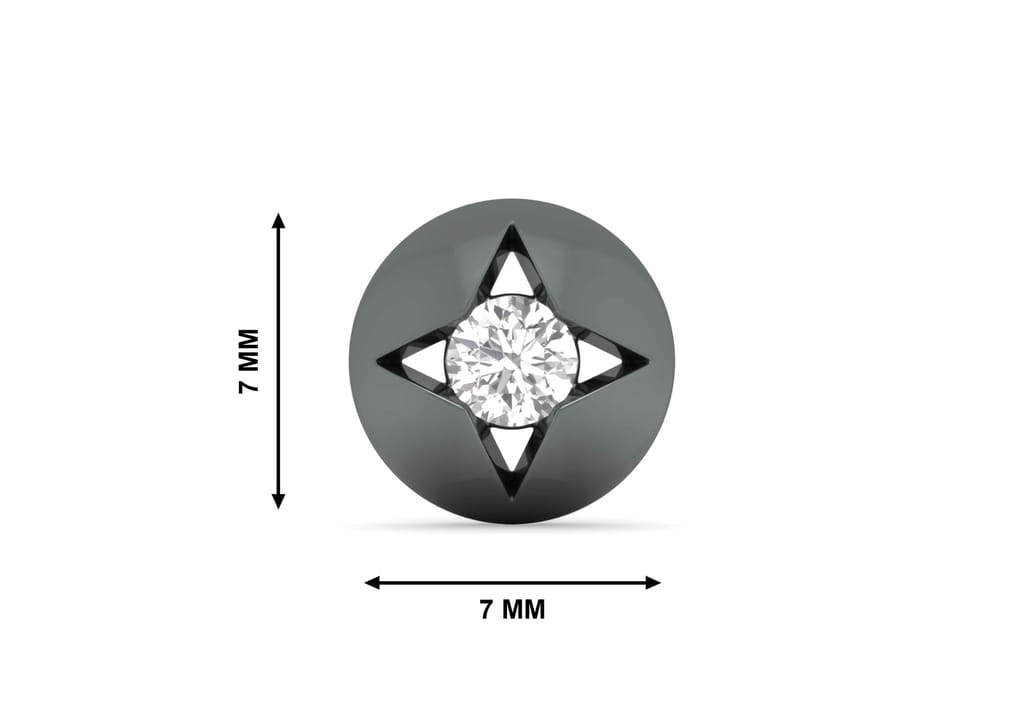 Radiant Starburst Ear Stud For Him (1 Pc Only)