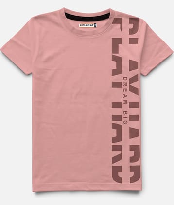 HELLCAT Pack of 1 Boys Cotton Blend Polo T-Shirt ( Pink )