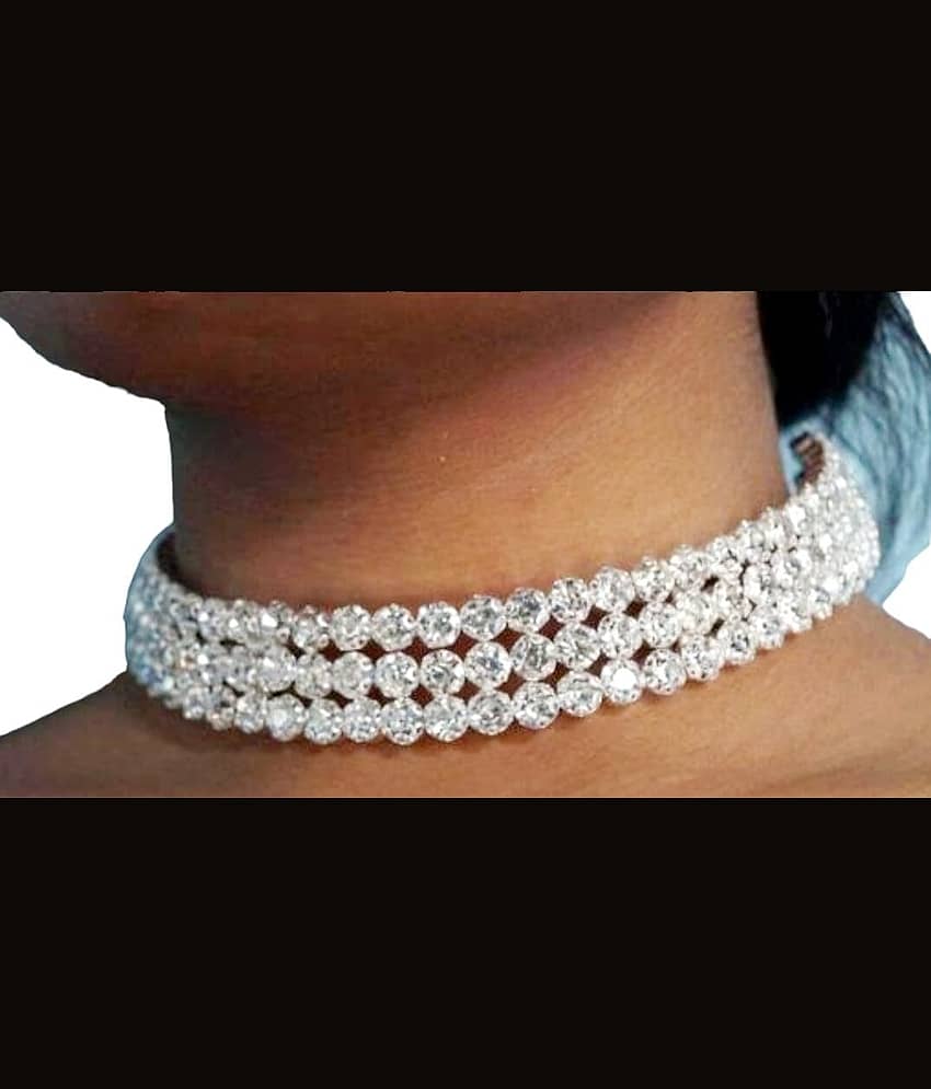 Rhosyn Silver Brass Necklace ( Pack of 2 )