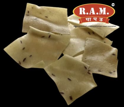 Ram Papad Rice Mirgunda (200g) | Crunchy Rice Flour Fryums Traditional Tea-Time Snack Low Fat