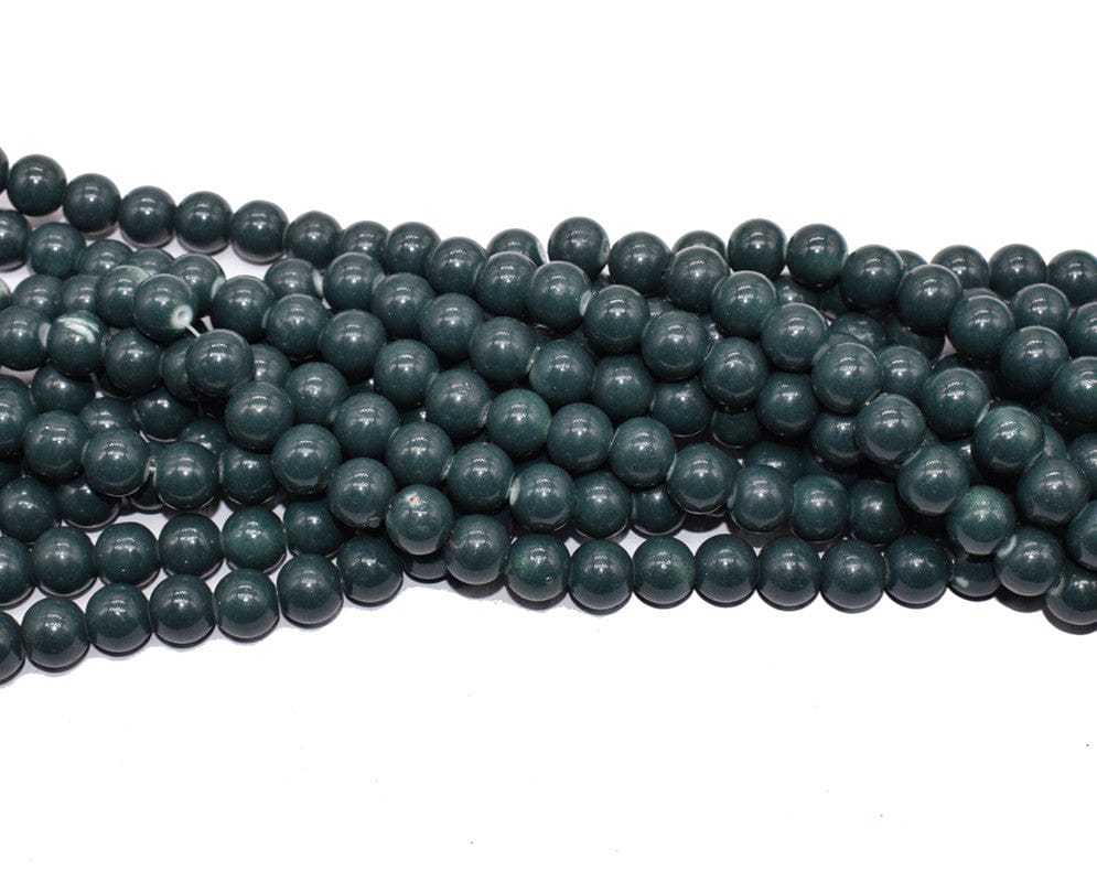 DarkSlateGray Round Painted Glass Beads For Jewelry Making , 10 MM , (BWGB-315) Sold By Per String of Approx 80 Pcs-Per String of Approx 80 PCS (120 Gram) / DarkSlateGray / 10 MM