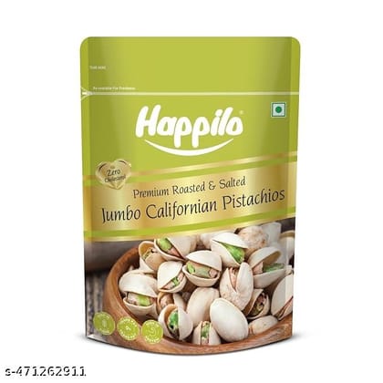 Happilo Premium Roasted & Salted Jumbo Californian Pistachios 500g Value Pack