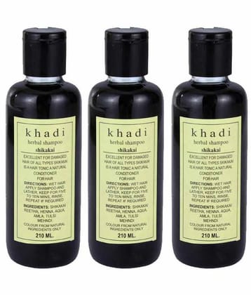 Khadi Shampoo Shikakai Shampoo-  Tripack 210Ml
