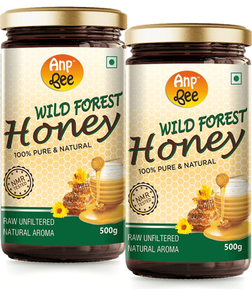 ANP BEE 100% Pure NMR Tested Wildflower Honey Wild Forest Honey 500 g Pack of 2