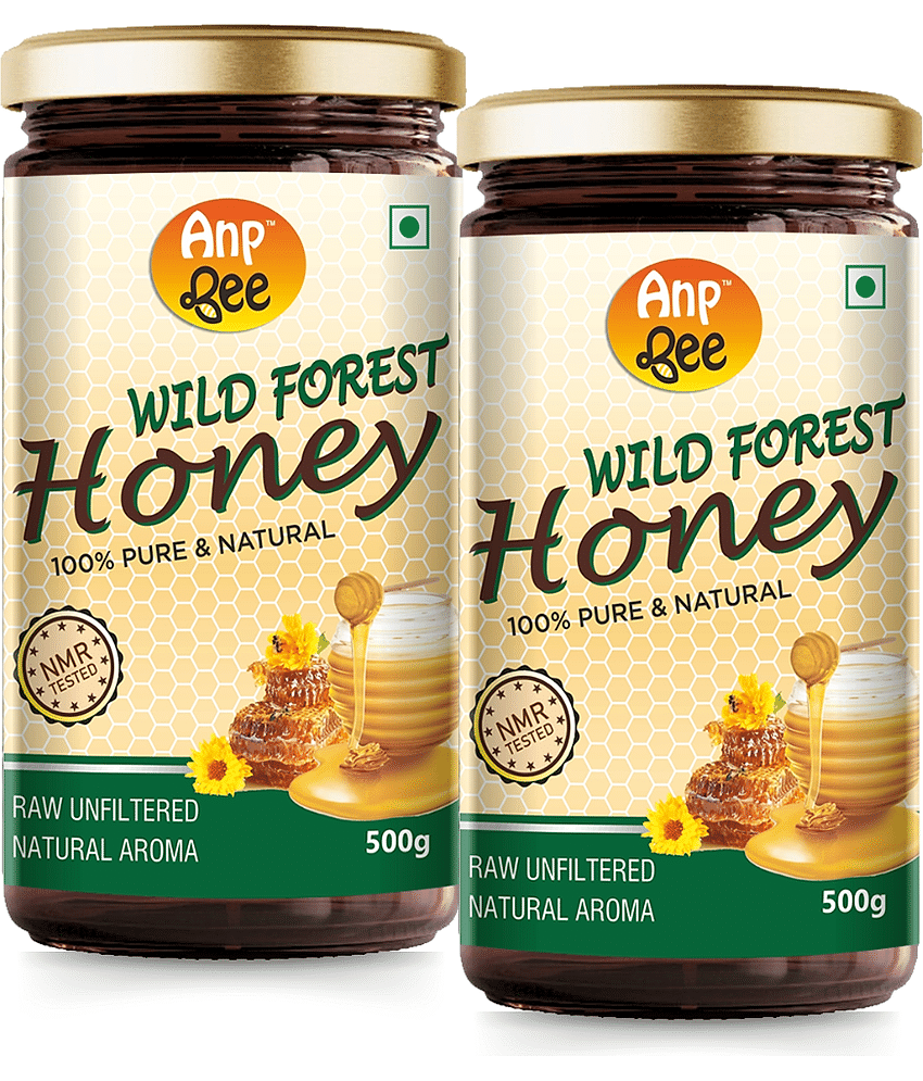 ANP BEE 100% Pure NMR Tested Wildflower Honey Wild Forest Honey 500 g Pack of 2
