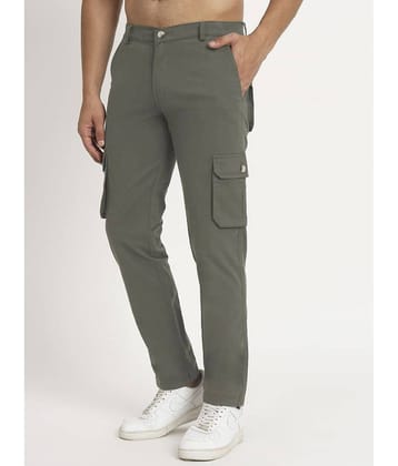 RAGZO Regular Flat Men's Cargos - Olive Green ( Pack of 1 )