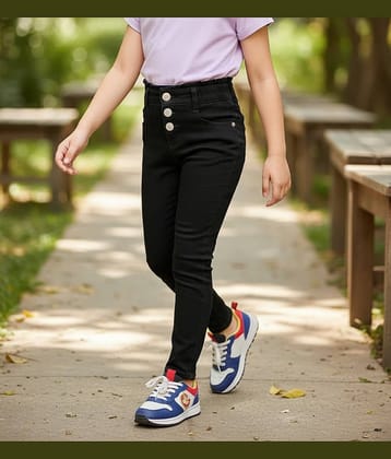 ICONIC ME Girls Denim Jeans ( Pack of 1 , Black )