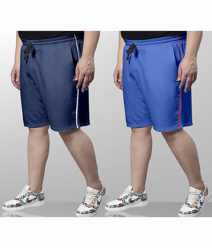 Ardeur Multi Cotton Blend Men's Shorts ( Pack of 2 )