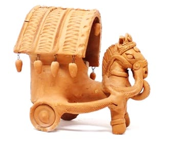 Handmade Horse Carts for Home Decoration and Festival (9 Inches)