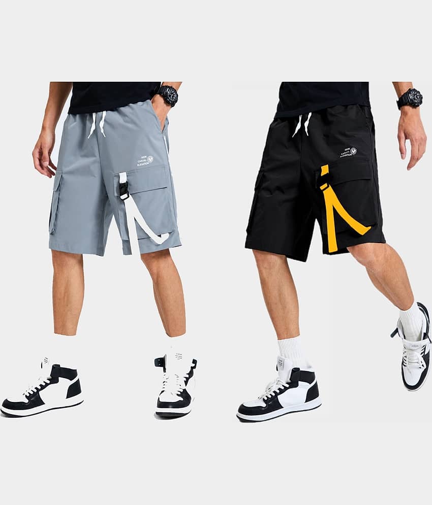 HVBK - Multi Polyester Men's Shorts ( Pack of 2 )