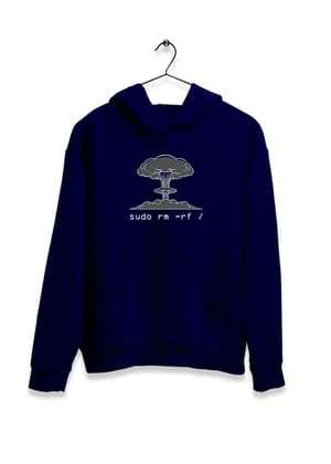Sudo rm rf Hoodie-Navy Blue / S