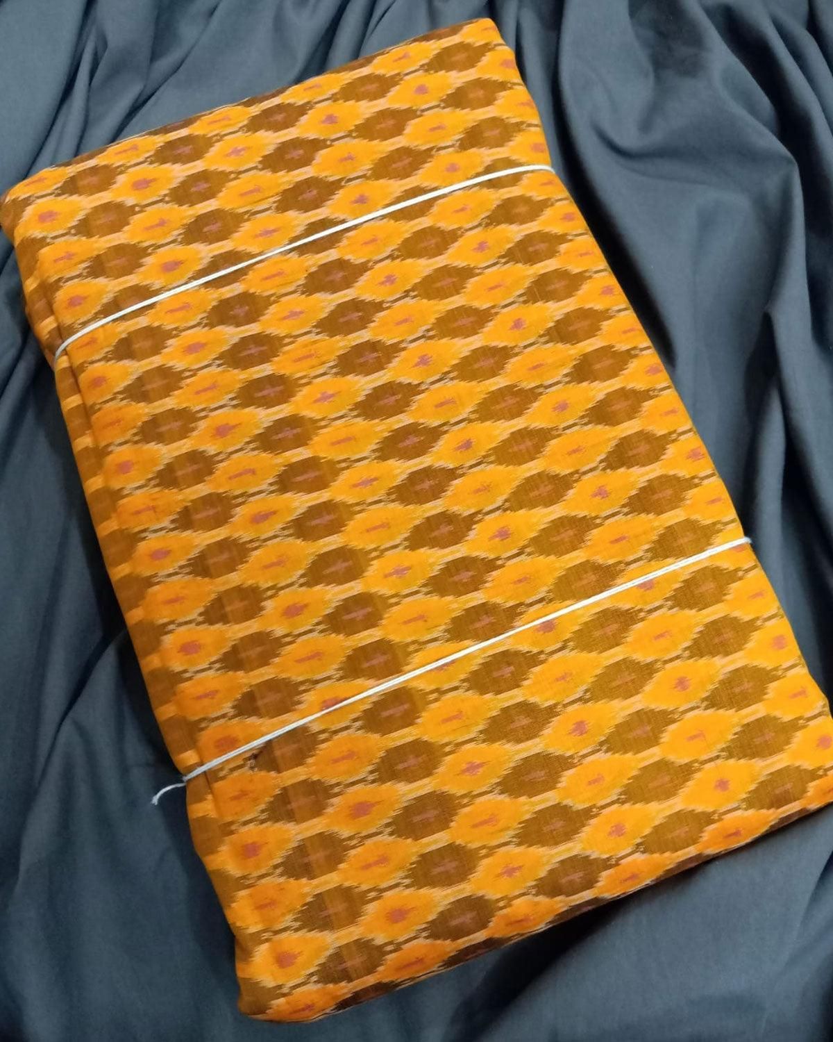 IKKAT SICO YELLOW COLOR FABRIC