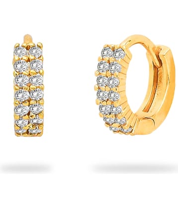 Drashti Collection Golden Hoops Earrings ( Pack of 1 )