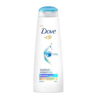 Dove Glycolic + Hydration Shampoo 340 ml with 5% Hydra-Glycol for Upto 100 hours of hydrated, fluid hair.