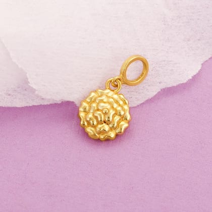 Golden Marigold Floral Charm