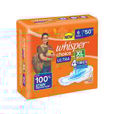 Whisper Choice Ultra Xl Wings Sanitary Pad 6 PIECE