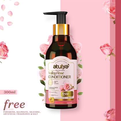 Atulya Valley Rose Conditioner | Strengthens Strands - 300ml