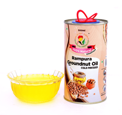Rampura Cold Pressed Groundnut Oil - 500 ml