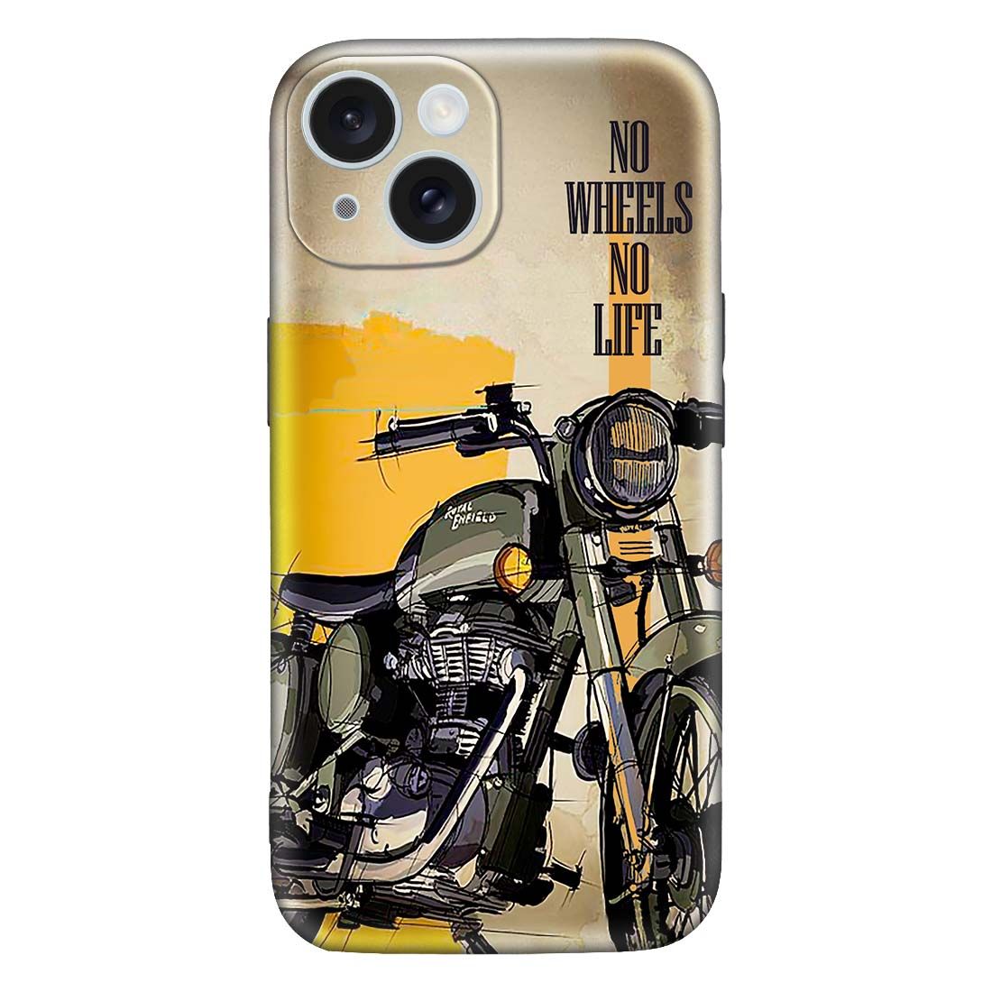 No Wheels No Life Iphone 15  Premium Emboss cover
