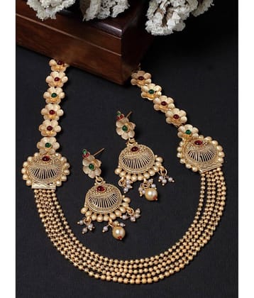 Sukkhi Gold Alloy Necklace Set ( Pack of 1 )