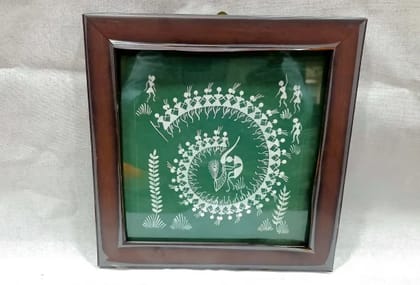Warli Green Art Craft Unique Home Decor