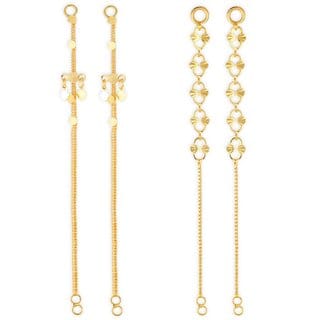 1gram gold Plated Kanchain Ear chain earcuff Ear to Ear Combo for Women & Girls