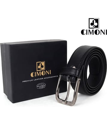 CIMONI - Black Faux Leather Men's Casual Belt ( Pack of 1 )