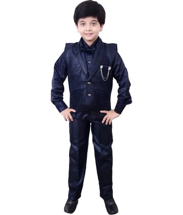 Arshia Fashions Boys Polyester Waistcoat ( Pack of 1 , Blue )