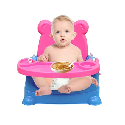 MM TOYS 6 in 1 Booster Seat ,Feeding Chair Cum Swing , Car Seat , Baby Bath Seat For 6+ Months Baby - Color May Vary