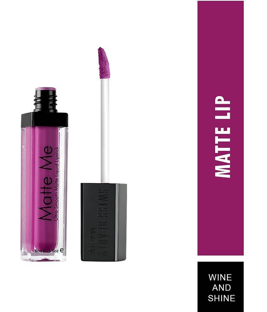 Swiss Beauty Matte Liquid Lipstick (Wine & Shine), 6ml