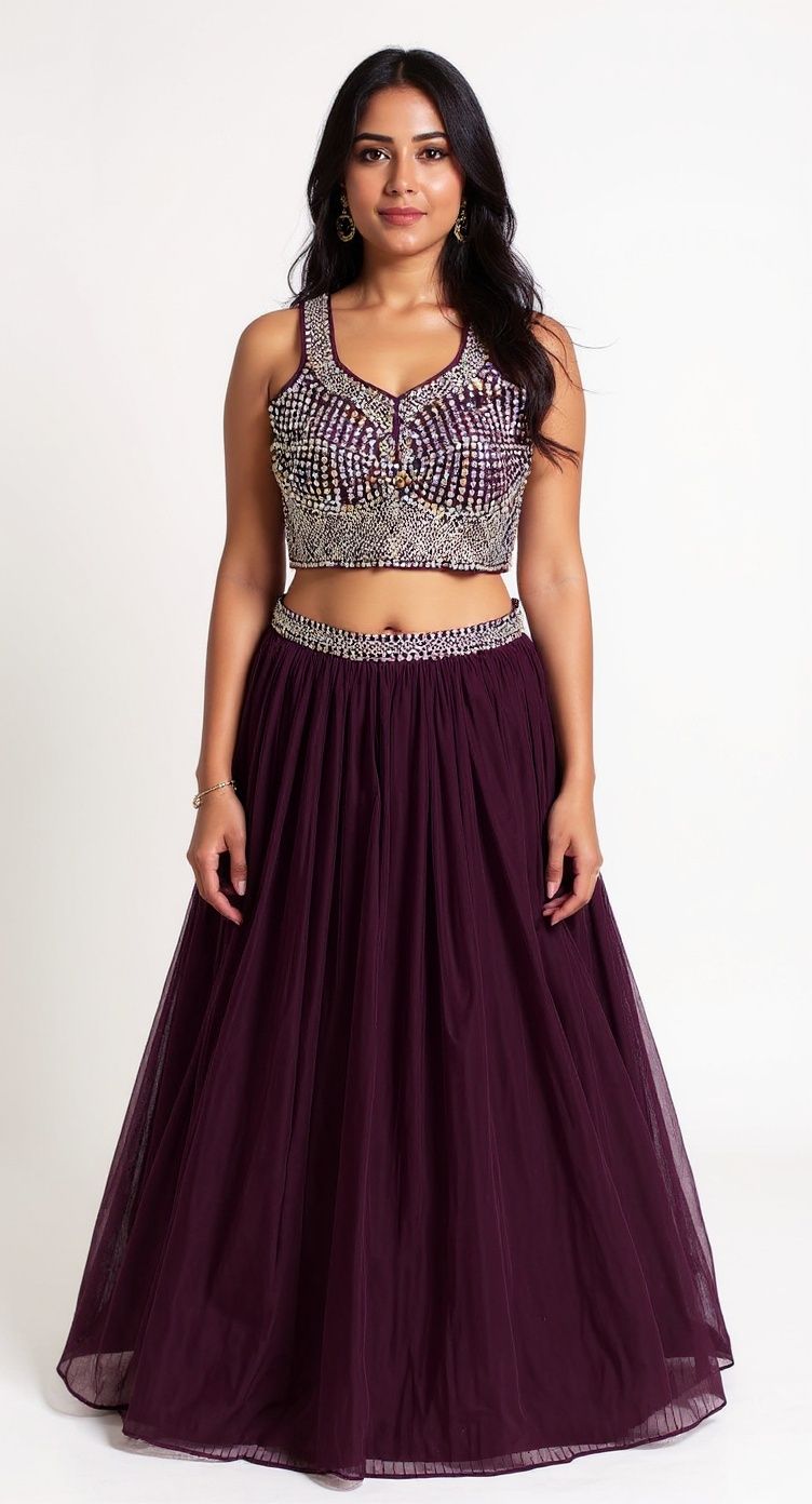 Designer lehenga with heavy blouse and dupatta