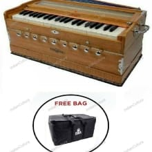 Bina Sangeet 9 Stopper 42 Keys 2 Reed 3.5 Octave Multi fold Bellow Harmonium with Bag
