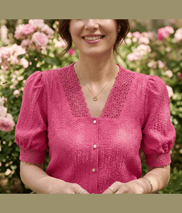Shop To Shop Women's Cotton Shirt Style Top ( Pink )
