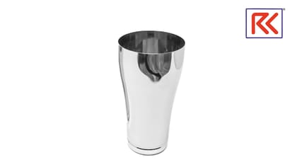 RK GLASSES Stainless Steel Jumbo Lassi Glass | 700 ml Each Water Glasses with Big Premium Traditional Shape | Glass Set with Silver Finish I Serves Lassi, Lemonade, Water, Juice, Mocktail Set of 2