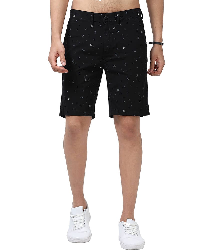 Cool Colors Black Cotton Men's Shorts ( Pack of 2 )