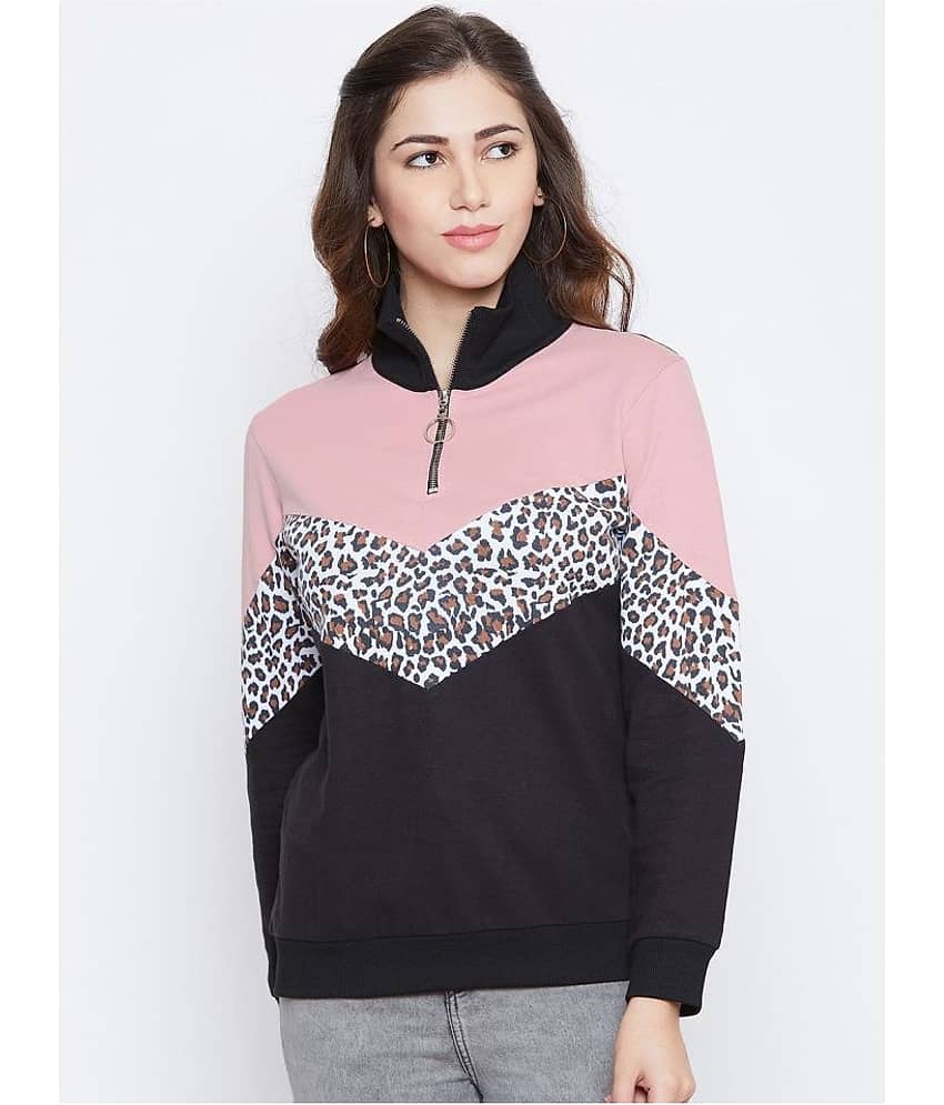 AUSTIN WOOD Fleece Multi Color Non Hooded Sweatshirt