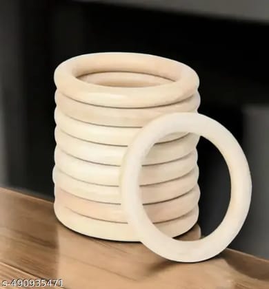 Set of 9 Natural Neem Wood Ring for babies and home decoration ( Size 7.62cm)