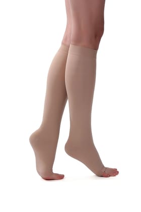 EZYFIT Imported Class II Cotton Compression Stockings Below Knee for Varicose Veins | Varicose Veins Stockings For Men and Women | 22-35mm/Hg (Extra Large)