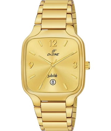 Dezine Gold Metal Analog Men's Watch