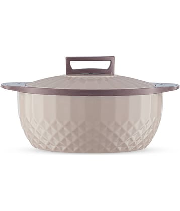Trueware Eternity Plastic & Brown Steel Thermoware Casserole ( Set of 1 , 2500 mL )