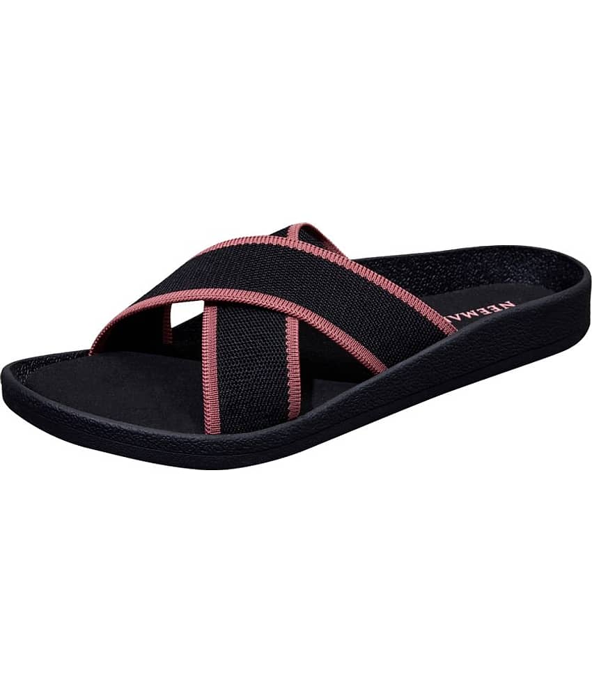 Neemans Knit Sandals Black Women's Open Toe Flats