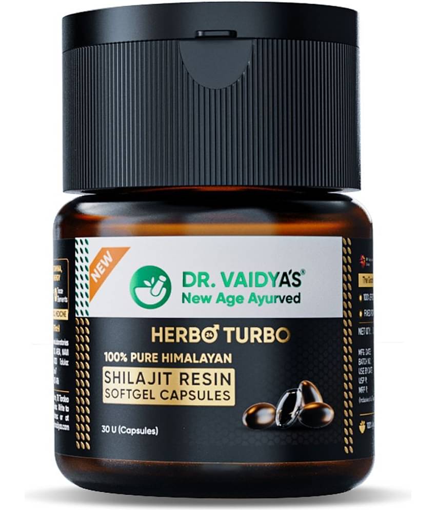 Dr. Vaidya's Pure Himalayan Shilajit/Shilajeet Resin Softgels| 30 Softgel Capsules (Pack of 1)