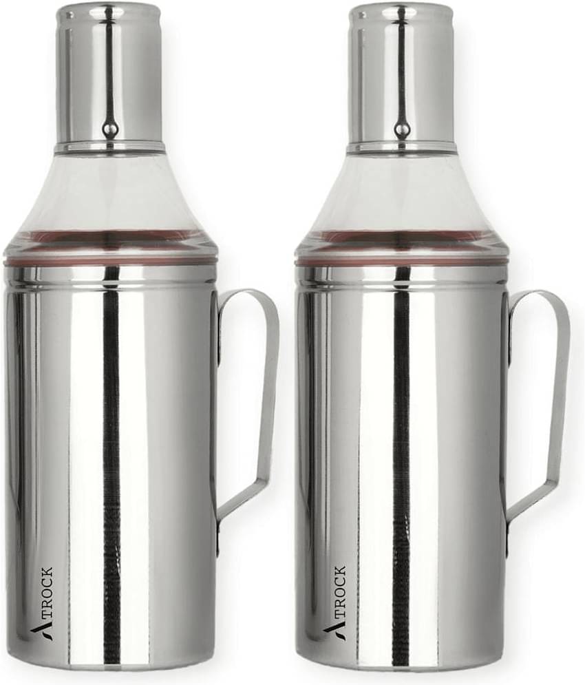 ATROCK - Steel Silver Oil Container ( Set of 2 )