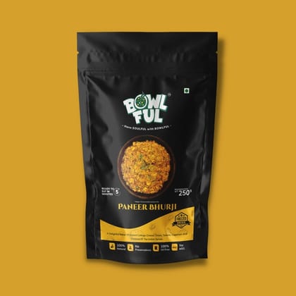 Bowlful Paneer Bhurji - 70g Net, Grated Paneer Cooked with Indian Spices