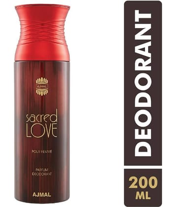 Ajmal Sacred Love Perfume Deodorant 200ml Body Spray Gift For Women Pack of 1