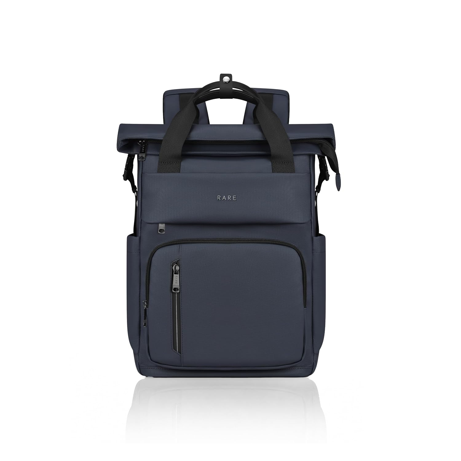 RARE RABBIT AINSA Roll-Top Overnighter Backpack, Water Repellent, Laptop Compartment, 20L (Blue)