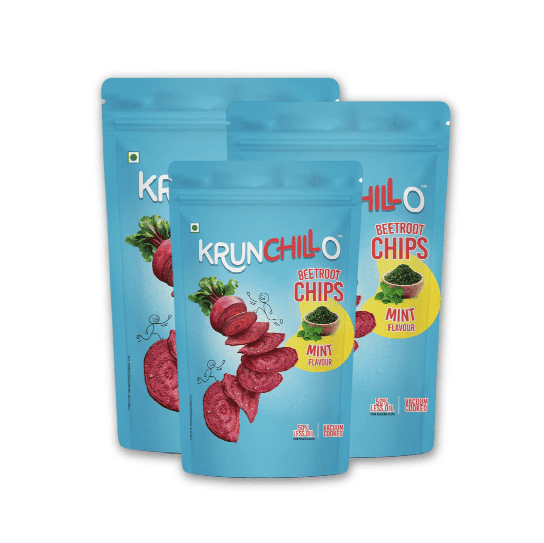 Krunchillo Beetroot Chips Mint, 50 gm - Pack of 3