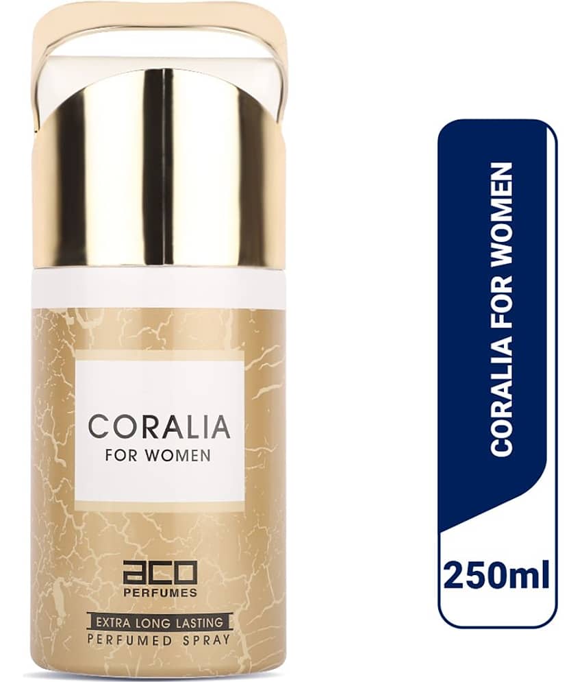 aco perfumes - Coralia Deodorant, Long Lasting Fragranc Perfume Body Spray for Women 250 ml ( Pack of 1 )