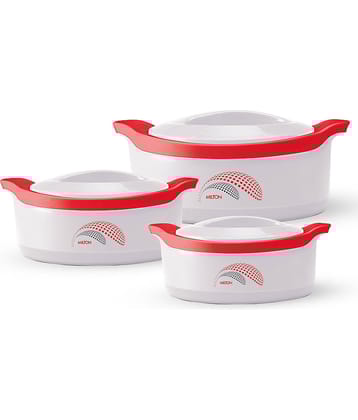 Milton New Marvel Jr Inner Steel Casserole Gift Set of 3, White